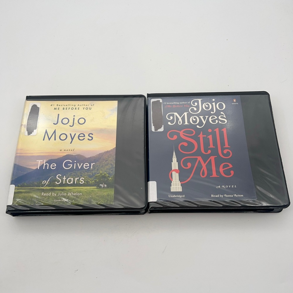 Jojo Moyes Audiobook CD Set The Giver of Stars & Still Me Unabridged Ex-Library